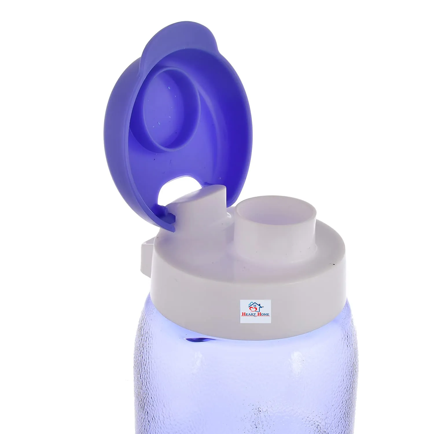 Heart Home Unbreakable BPA & Leak Free Plastic Water Bottle With Sipper-1 Litre, Pack of 4 (Pruple & Black)