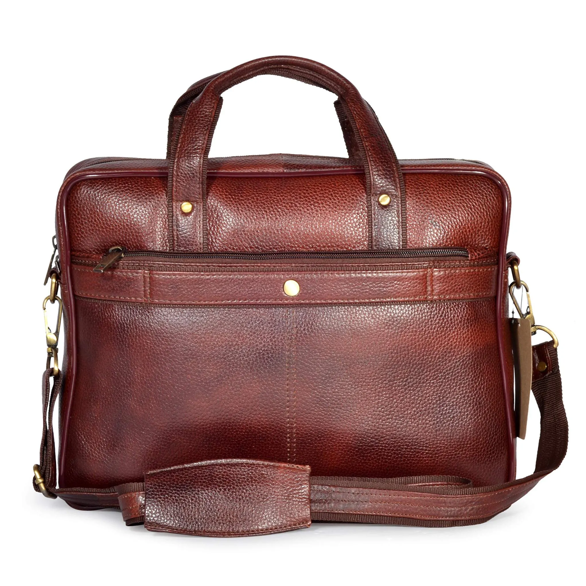 KANSAS Leather Laptop Messenger Bag for Men