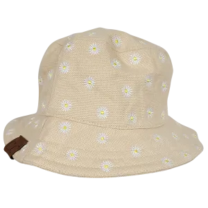 KB-005 C.C Daisy Rain Bucket Hat Beige