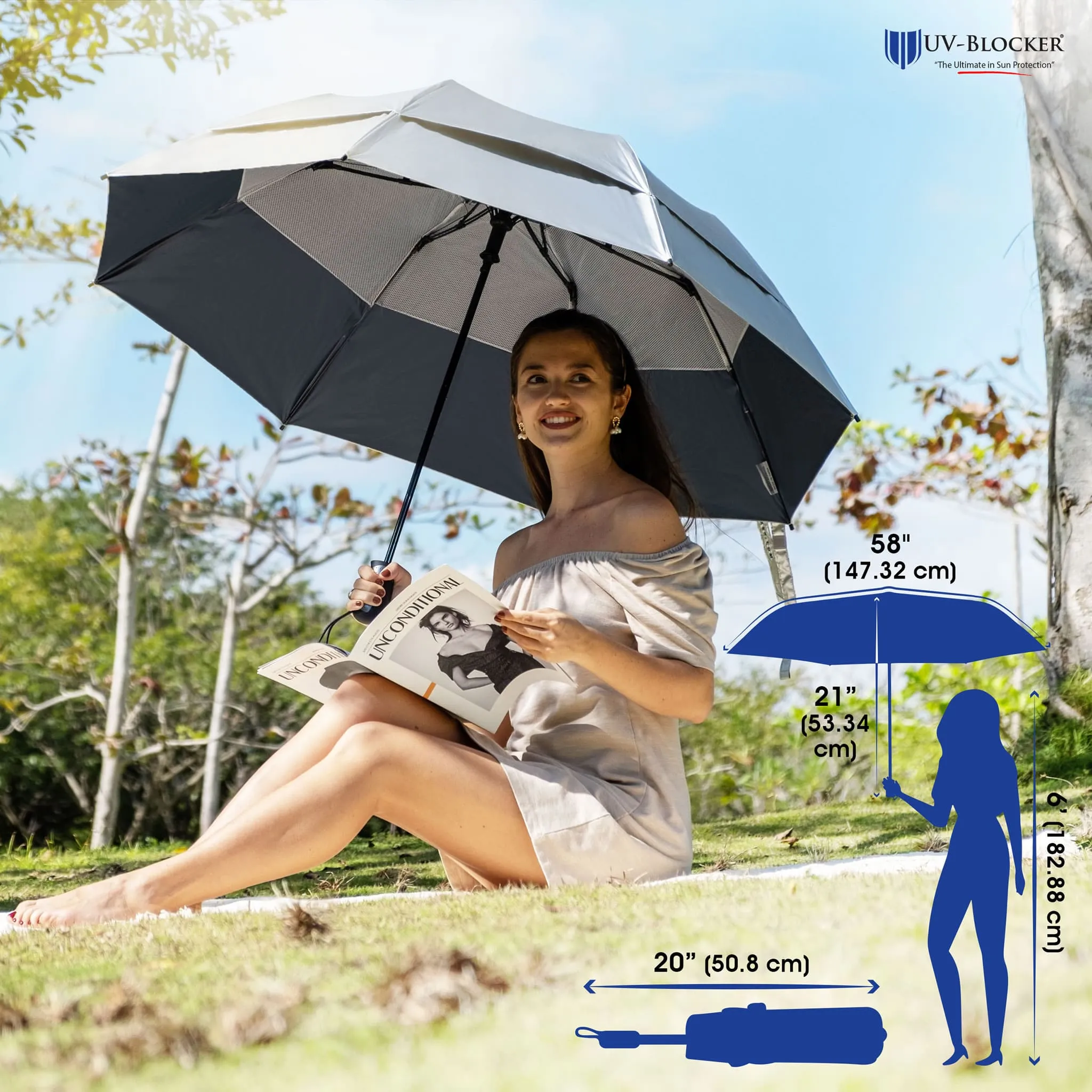 Large Folding UV Umbrella