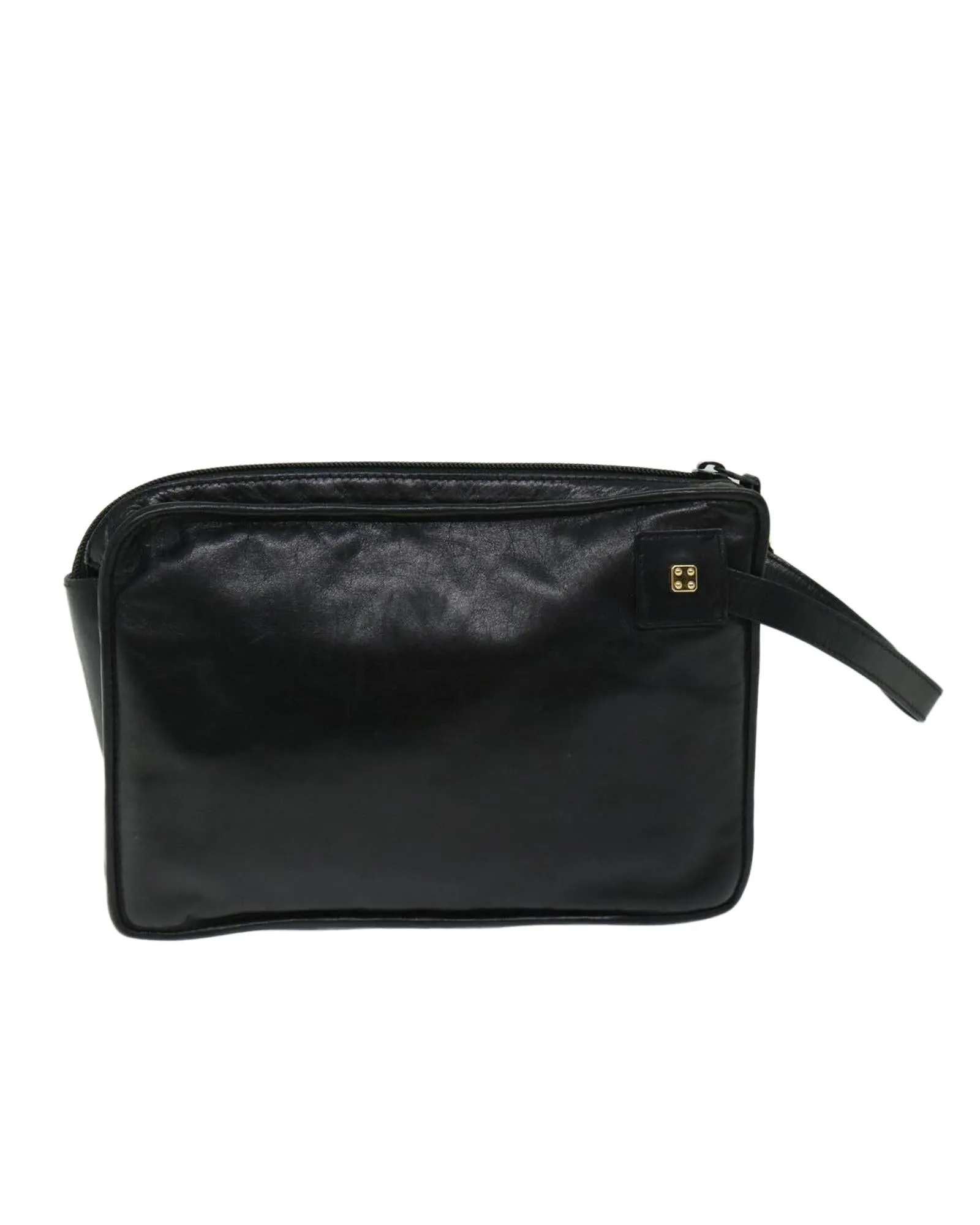 Leather Clutch Bag with LOEWE Anagram Detail - Authentic