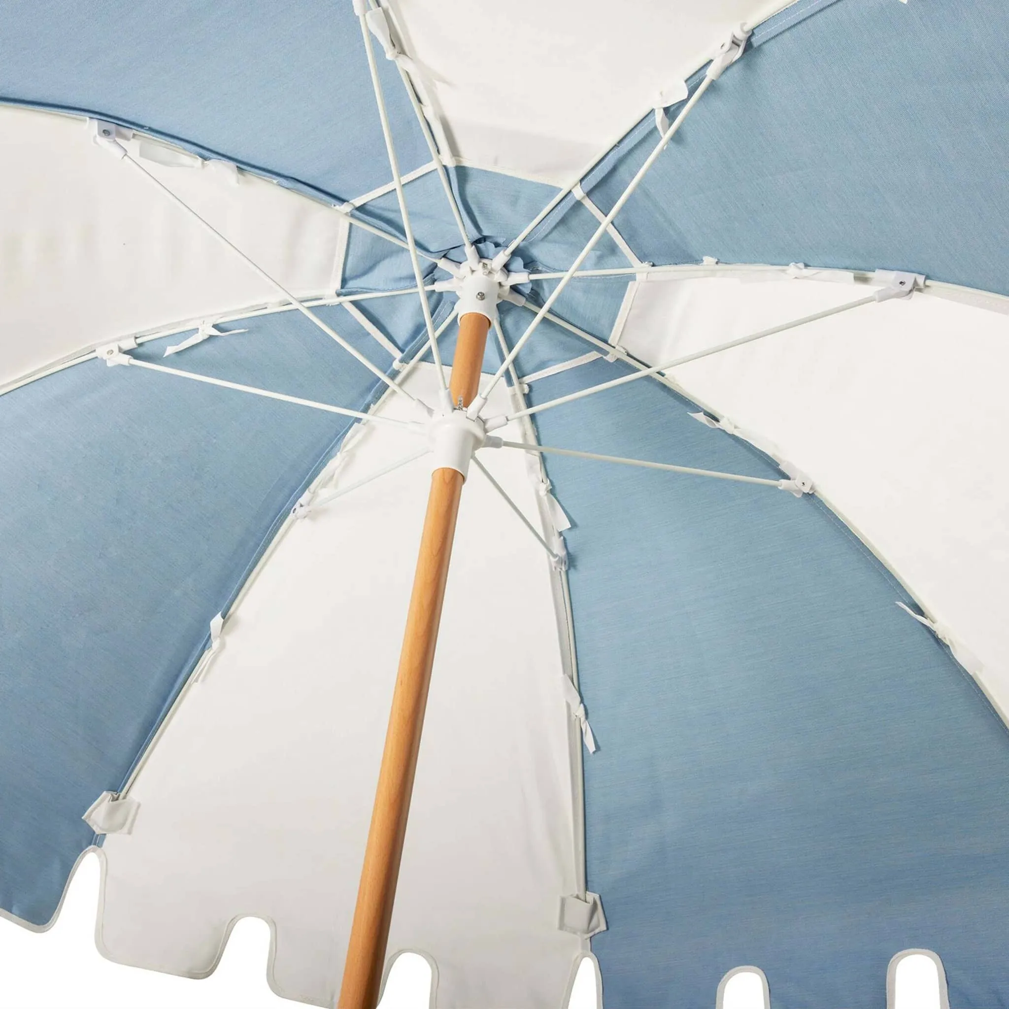 Luxury Umbrella - Sapphire/White