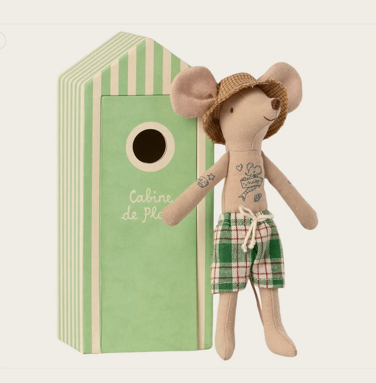 Maileg Beach Mice - dad in cabin de plage