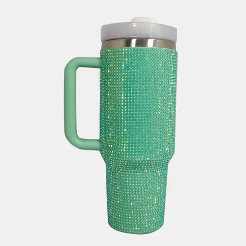 Make Me Water Rhinestone Stainless Steel Tumbler with Straw