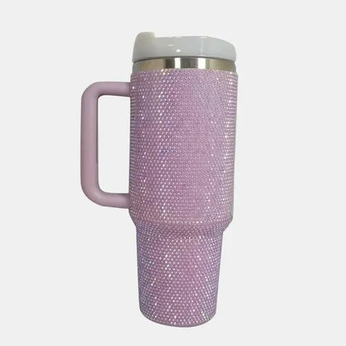 Make Me Water Rhinestone Stainless Steel Tumbler with Straw