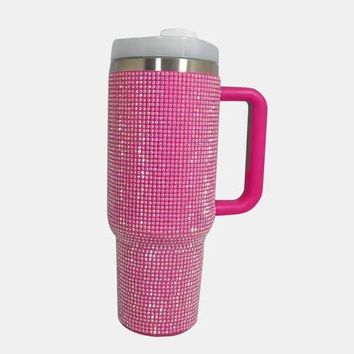 Make Me Water Rhinestone Stainless Steel Tumbler with Straw