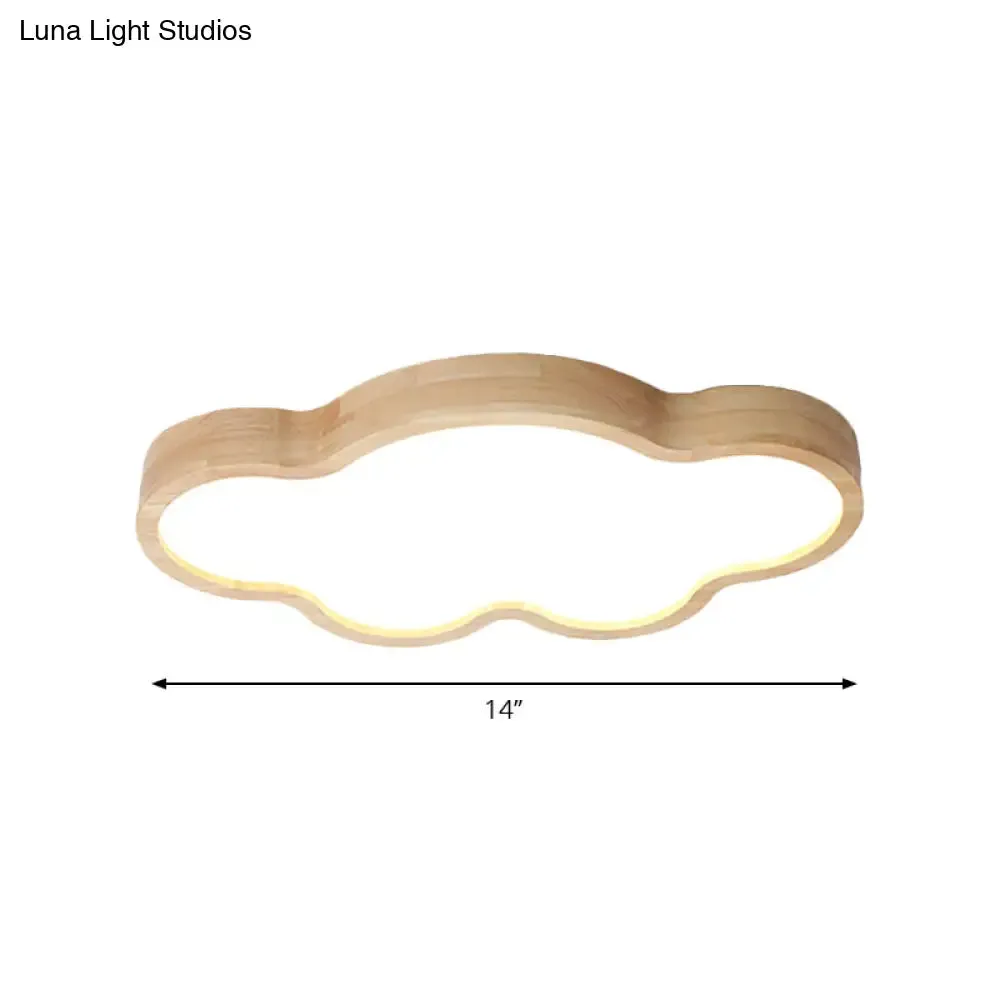 Minimalist Cloud-themed Beige Ceiling Light for Kindergarten