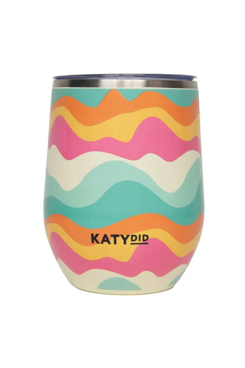 Neon Abstract Colors Wholesale Wine Tumbler with Lid