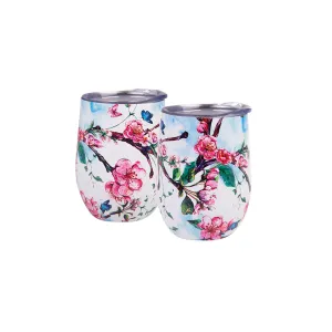 Oasis Double Wall Tumbler Set Spring Blossom 330ml (Set of 2)