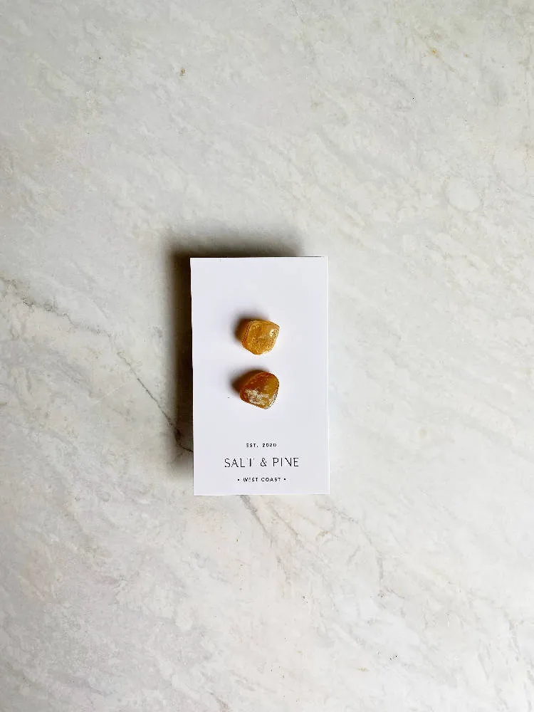 One Of A Kind Sea Stone Stud Earrings