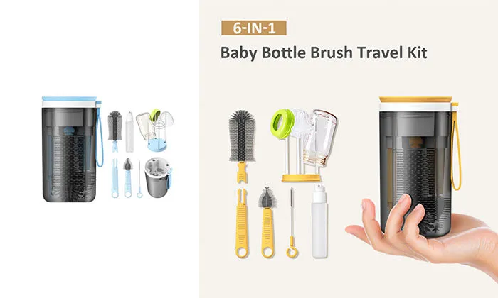 Portable Baby Bottle Brush Cleaning Kit