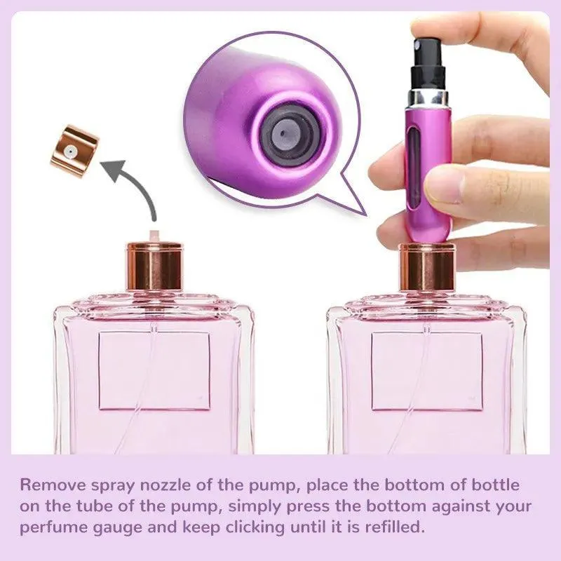 Portable Perfume Spray Bottle: Fresh Fragrance On-The-Go: Lightweight Scent Pump