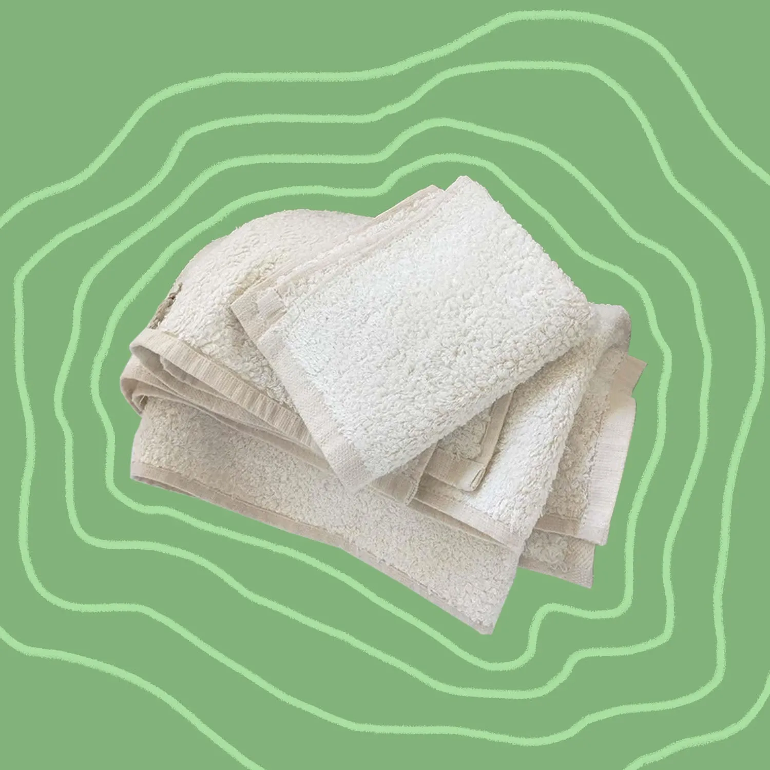 PUREVILLE Organic Hemp Terry Bath Towels (Polyester-Free OC Thread; 100% hemp terry loops, 100% OC backing) (100% Biodegradable)