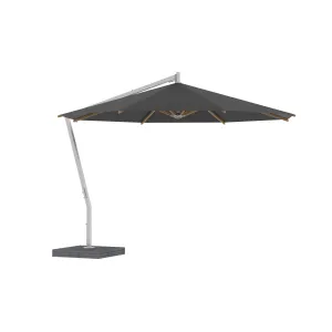 Shady X-Centric Round Umbrella with Teak Ribs