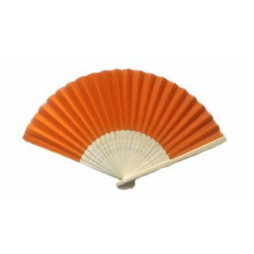 Silk Fan - Orange (set of 10)