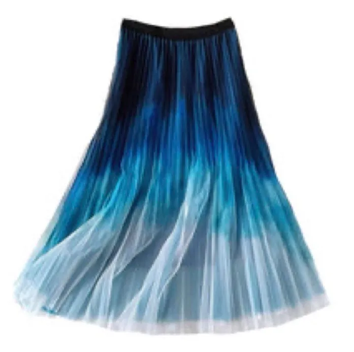 Skirt Ombré Aquarium midi cover-up skirt / mini dress insta glam - beach event photography / pool swim cover-up