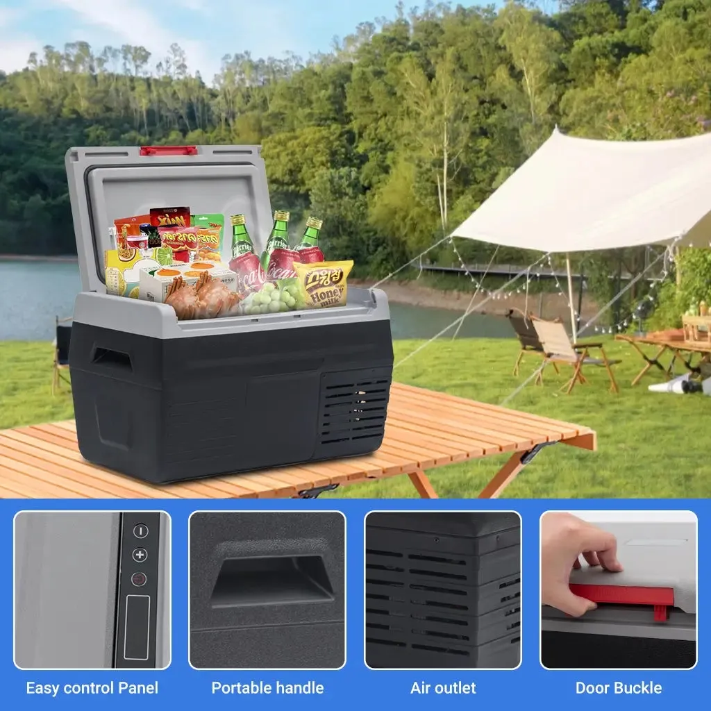 SMAD 21QT Mini Portable Car Cooler - A 12 Volt Wheeled Cooler Fridge and Freezer for Camping, Trips and Boating