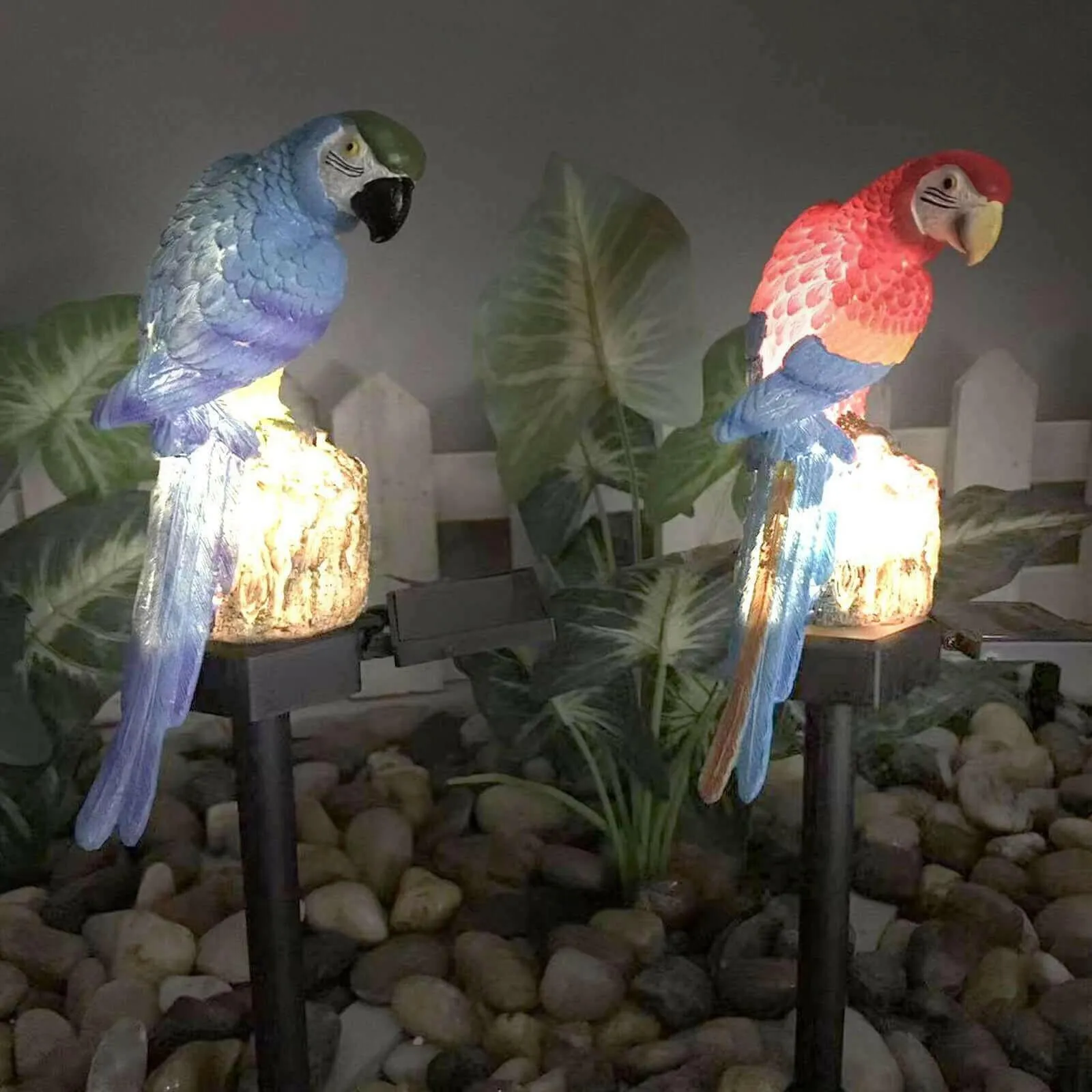 Solar Parrot light LED Outdoor Decor Lamp Parrot Sculpture Stake Lamp