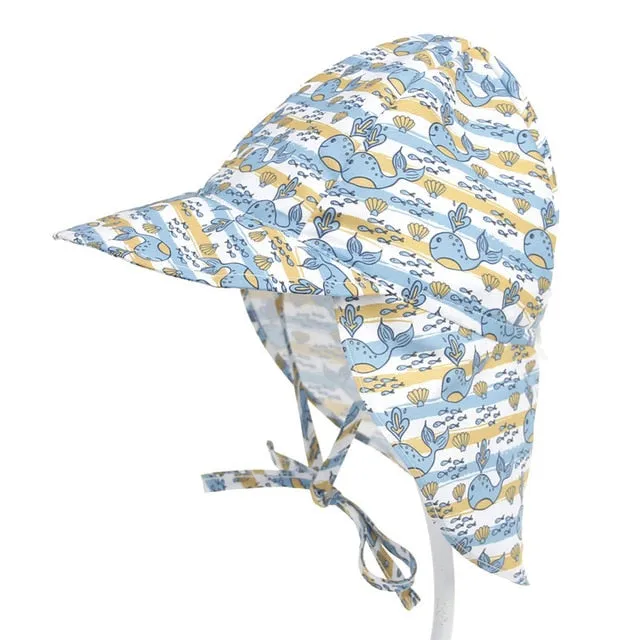 SPF 50  Baby Sun Hat Adjustable Summer Baby Cap for Boys Travel Beach