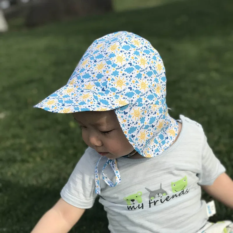 SPF 50  Baby Sun Hat Adjustable Summer Baby Cap for Boys Travel Beach