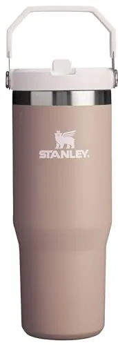 Stanley IceFlow Stainless Steel Tumbler - Vacuum Insulated Water Bottle for Home, Office or Car Reusable Cup with Straw Leak Resistant Flip Cold for 12 Hours or Iced for 2 Days, Almond Rose, 30OZ