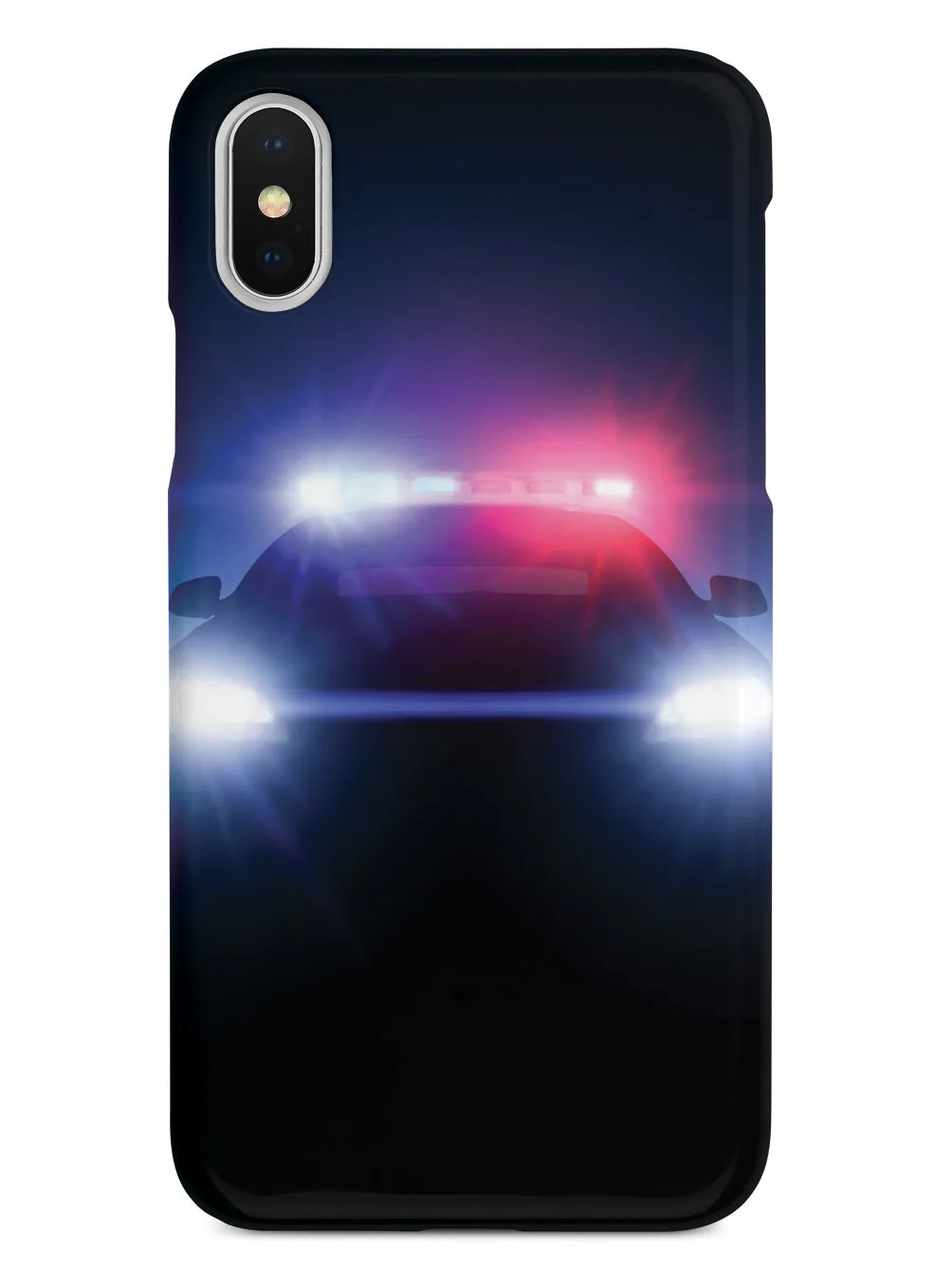 Stealth Police Car - Flashing Blue & Red Lights Case