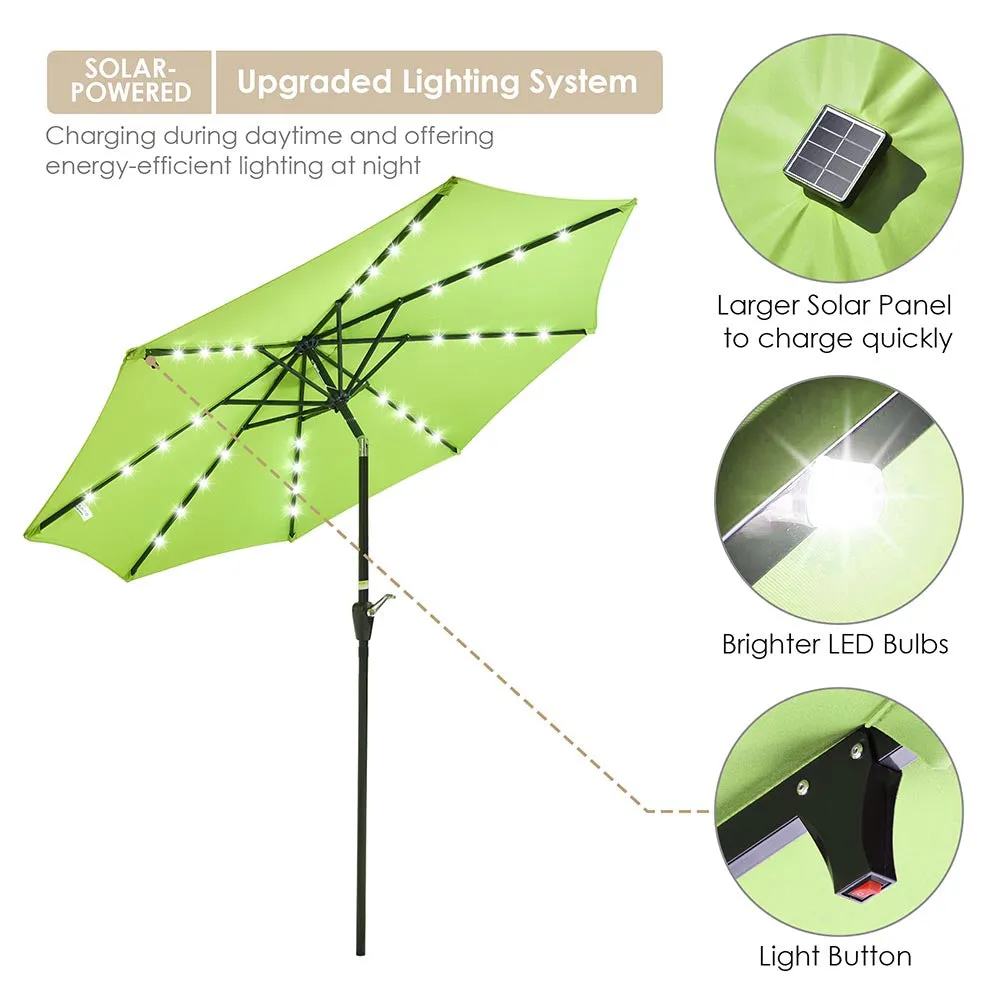 TheLAShop 9-foot Patio Umbrella with Solar Lights