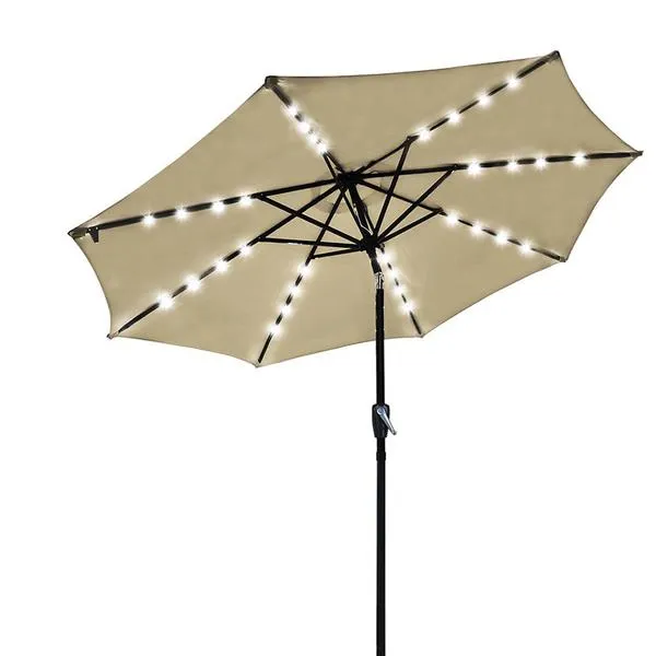 TheLAShop 9-foot Patio Umbrella with Solar Lights