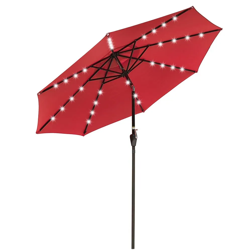 TheLAShop 9-foot Patio Umbrella with Solar Lights