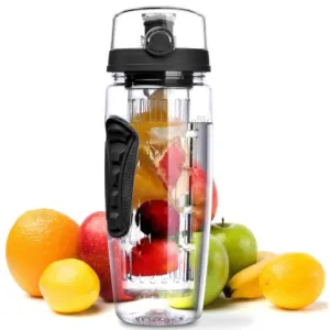 Toxin-Free Lightweight Sports Portable Fruit Infuser Water Bottle for Hiking/Outdoors