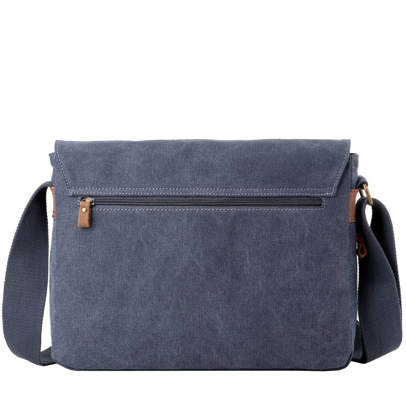 Troop London Large Canvas Blue Messenger Bag