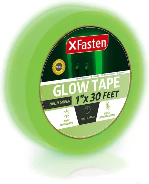 XFasten Glow in the Dark Tape | 1 Inch x 30 Foot | Yellow and Green