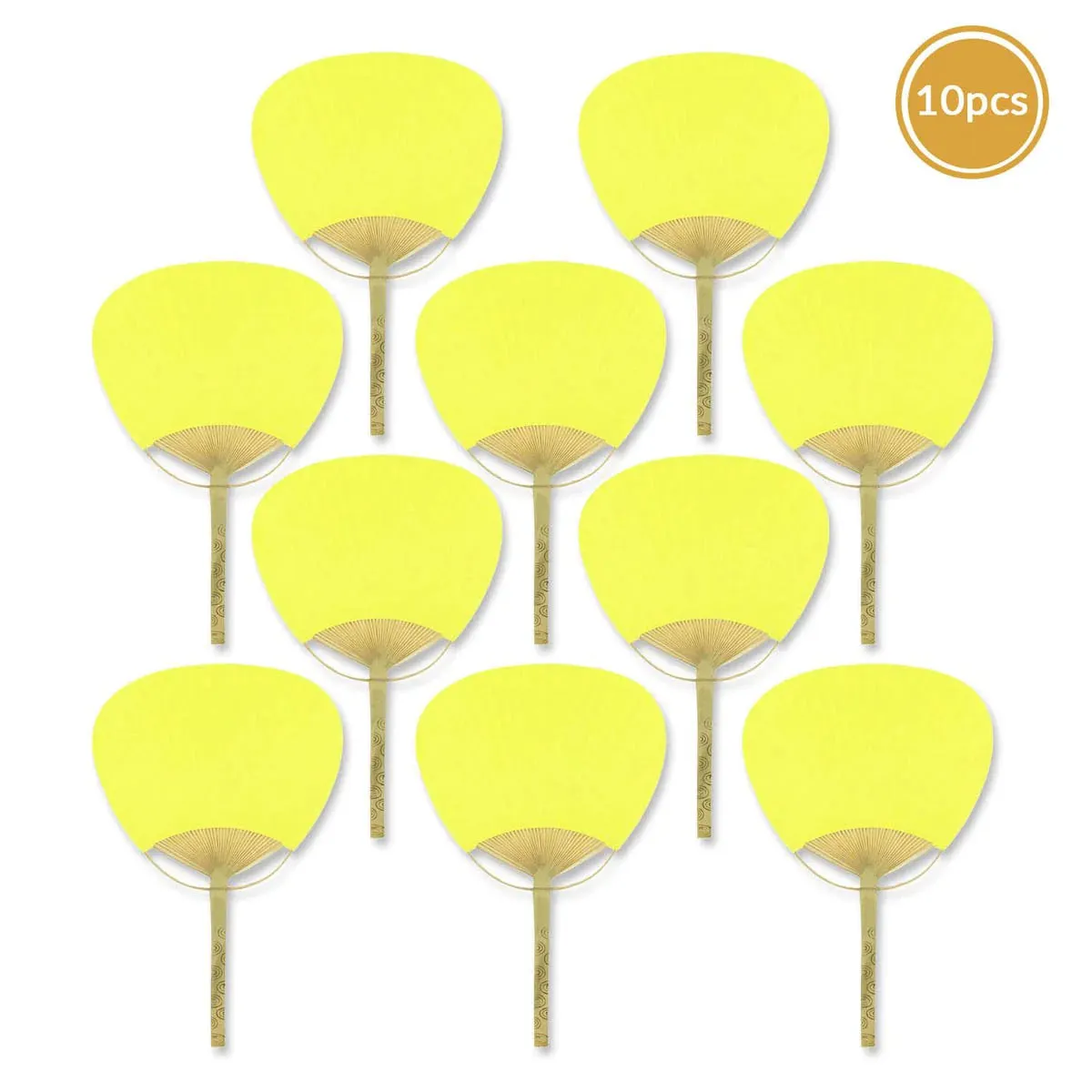 Yellow Paddle Fan (10-pack)